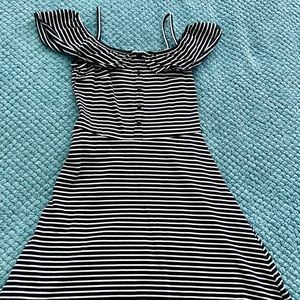Top shop black and white striped dress